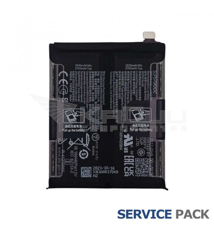 Batería 2630mAh para OnePlus 12 621035000060 Service Pack