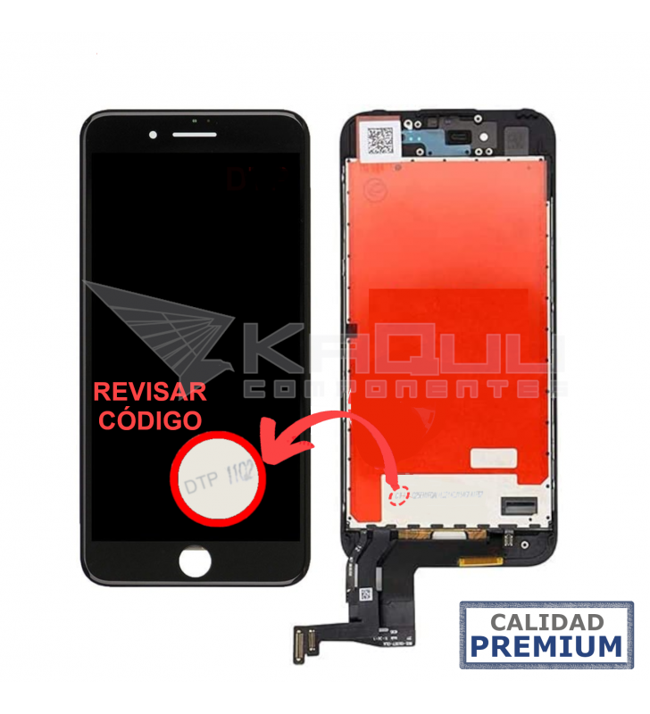 Pantalla iPhone 7 Plus NEGRA LCD A1661 A1784 PREMIUM LG