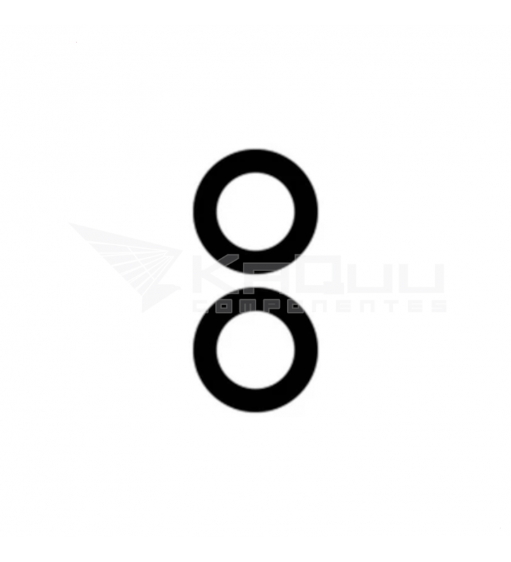 Set de 2 Cristal Cámara Lente para Samsung Galaxy Z Flip4 5G F721B Negro