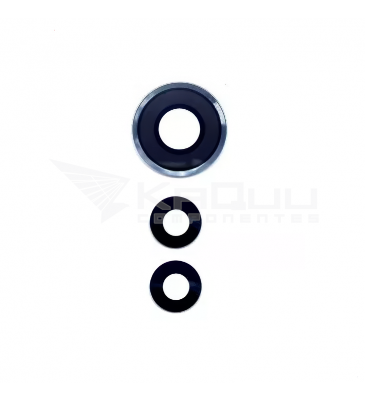 Set de 3 Cristal Cámara Lente para Xiaomi 12 Lite 2203129G Negro