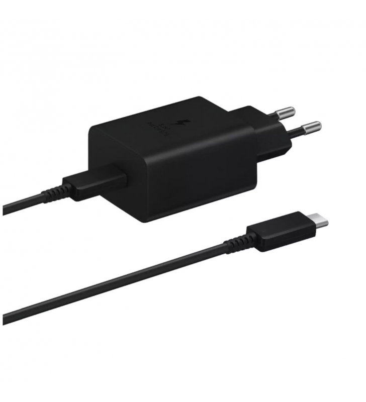 Cargador Samsung  EP-T2510XBEGEU con Cable USB-C 1m 25W Carga Rápida Negro