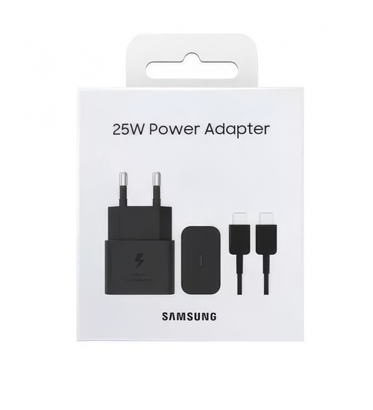 Cargador Samsung  EP-T2510XBEGEU con Cable USB-C 1.5m 25W Carga Rápida Negro