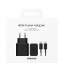 Cargador Samsung EP-T4511XBEGEU con Cable USB-C 1.8m 45W Carga Rápida Negro