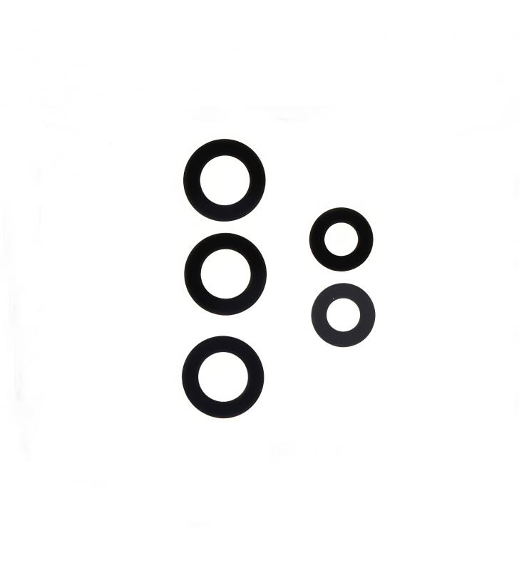 Set de 5 Cristal Cámara Lente para Samsung Galaxy A13 A135F Negro