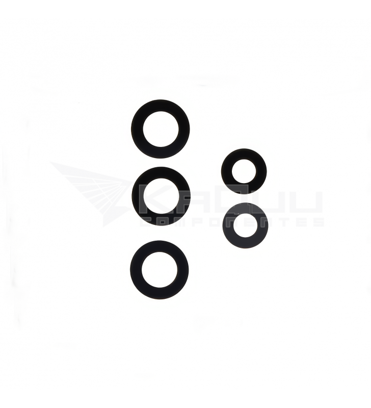 Set de 5 Cristal Cámara Lente para Samsung Galaxy A13 A135F Negro