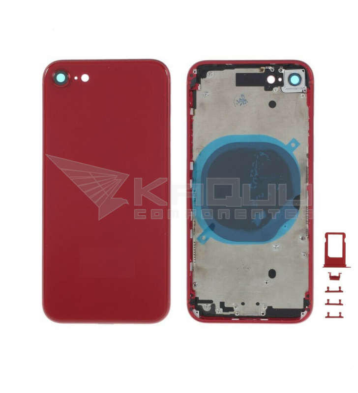 Chasis Carcasa Marco y Tapa para iPhone 8 A1863 A1905 ROJO