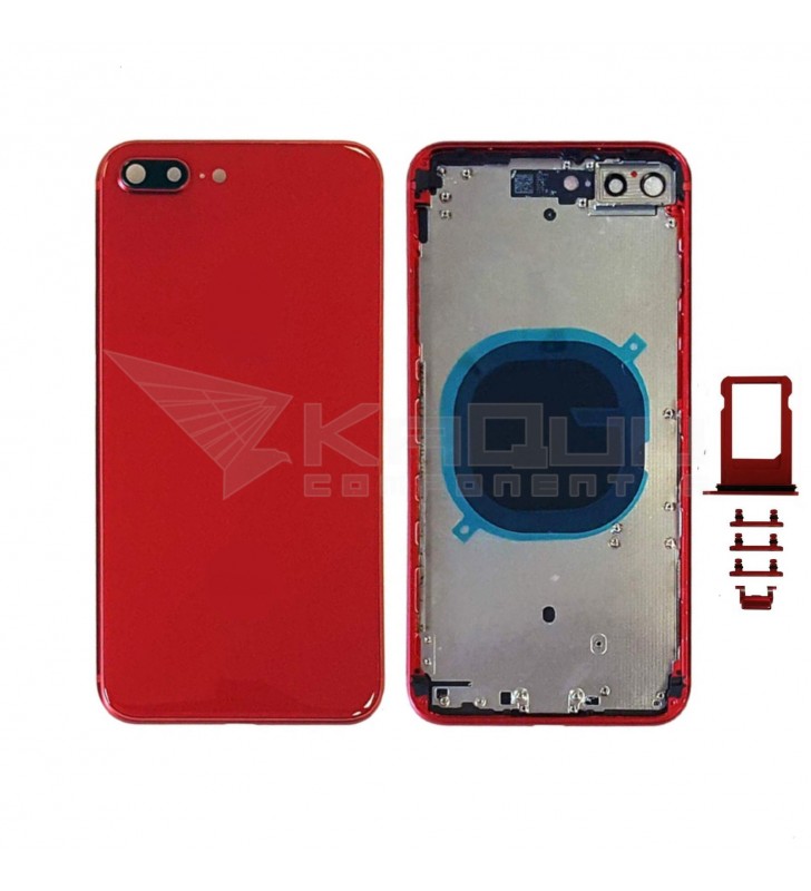 Chasis Carcasa Marco y Tapa para iPhone 8 Plus A1864 A1897 ROJA