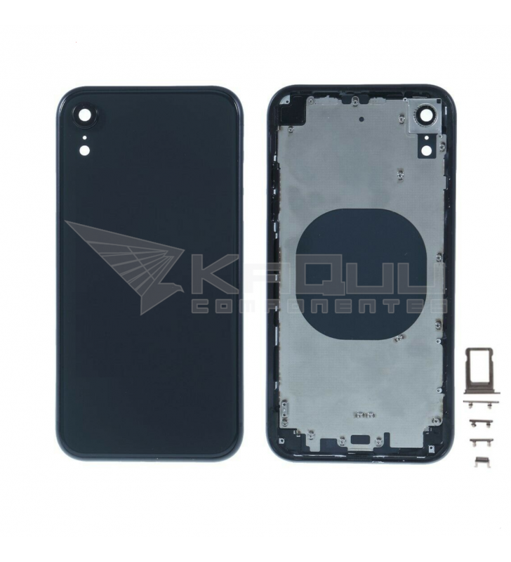 Chasis Carcasa Marco y Tapa para iPhone Xr A1984 A2105 A2106 A2108 Negro