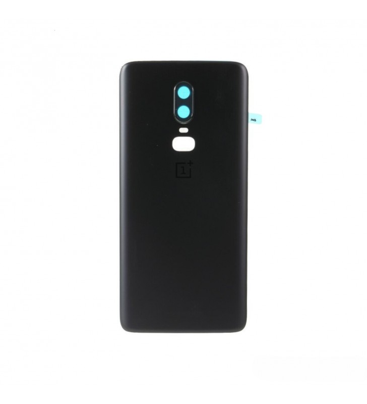 Tapa Batería Back Cover con Lente para OnePlus 6 A6000 A6003 Negro Brillo Premium