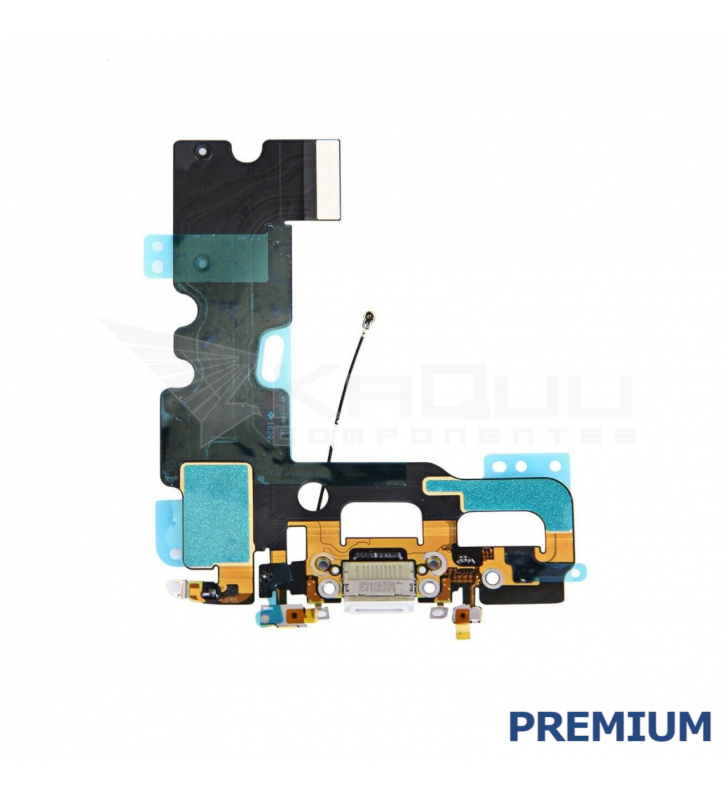 Flex Conector Carga iPhone 7 A1660 A1778 Blanco Premium