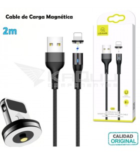 Cable Carga Magnético (de iman) USB a Lightning (iPhone) de aluminio 2m SJ336USB01