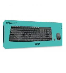 Kit Teclado Ratón Inalámbrico Logitech MK235 Negro