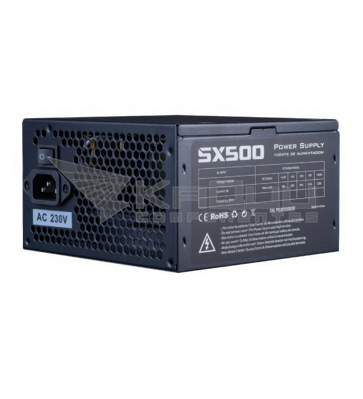Fuente Alimentación Hiditec SX500 BULK 500W Ventilador 12cm