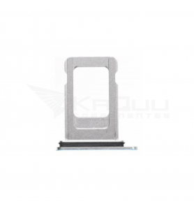 Soporte Bandeja Sim Single para Iphone Xs Max A1921 Plata Blanco
