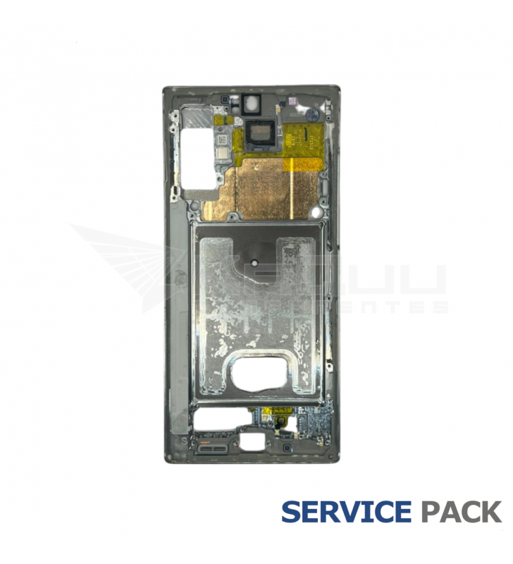 Chasis Marco Intermedio para Samsung Galaxy Note 10 Plus N975U Plata Service Pack Usado