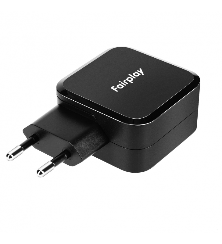 Cargador Fairplay USB-C 100W Carga Rápida Negro