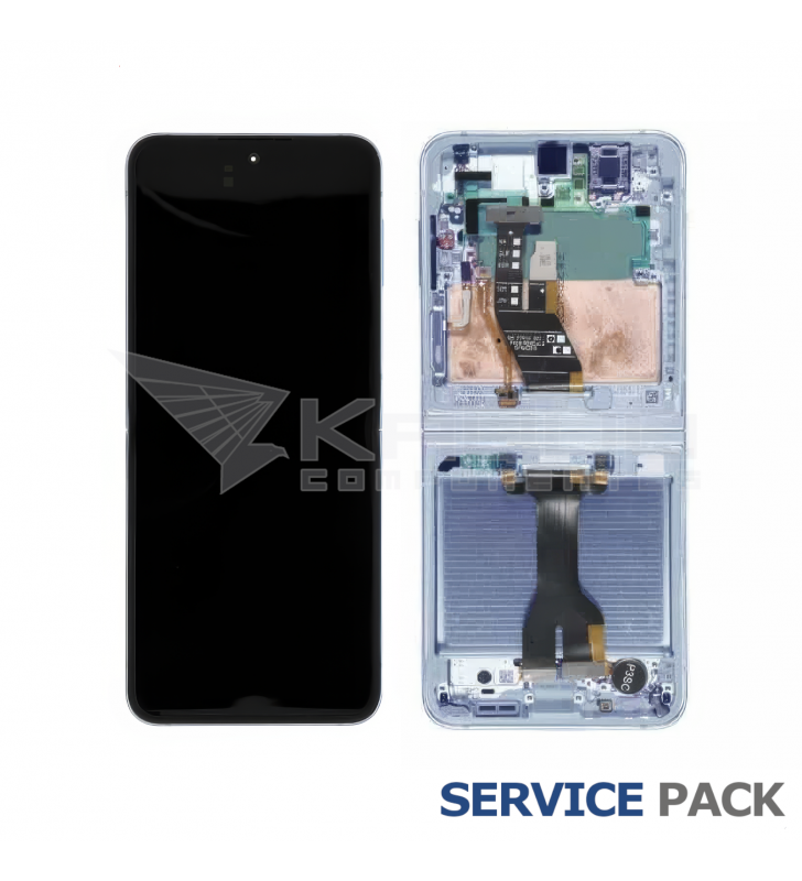 Pantalla Lcd Samsung Galaxy Z Flip6 SM-F741B Marco Azul Claro GH82-35014C Service Pack