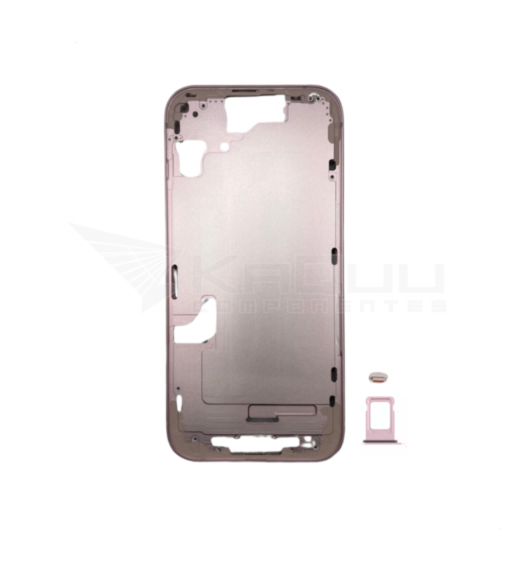 Chasis Marco Intermedio para iPhone 15 A3090 Rosa