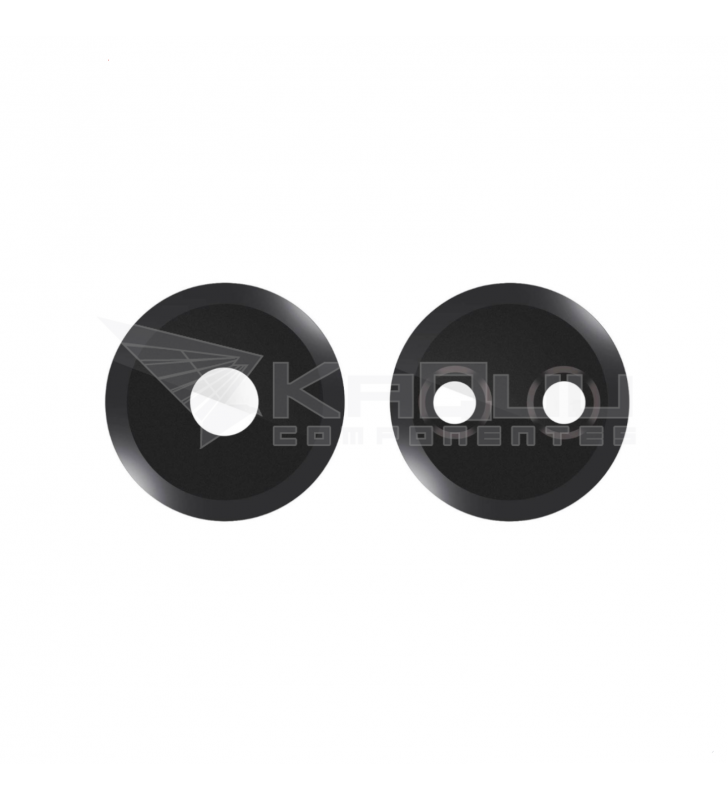 Set de 2 Cristal Camara Lente para Xiaomi Redmi 13C 23100RN82L Negro