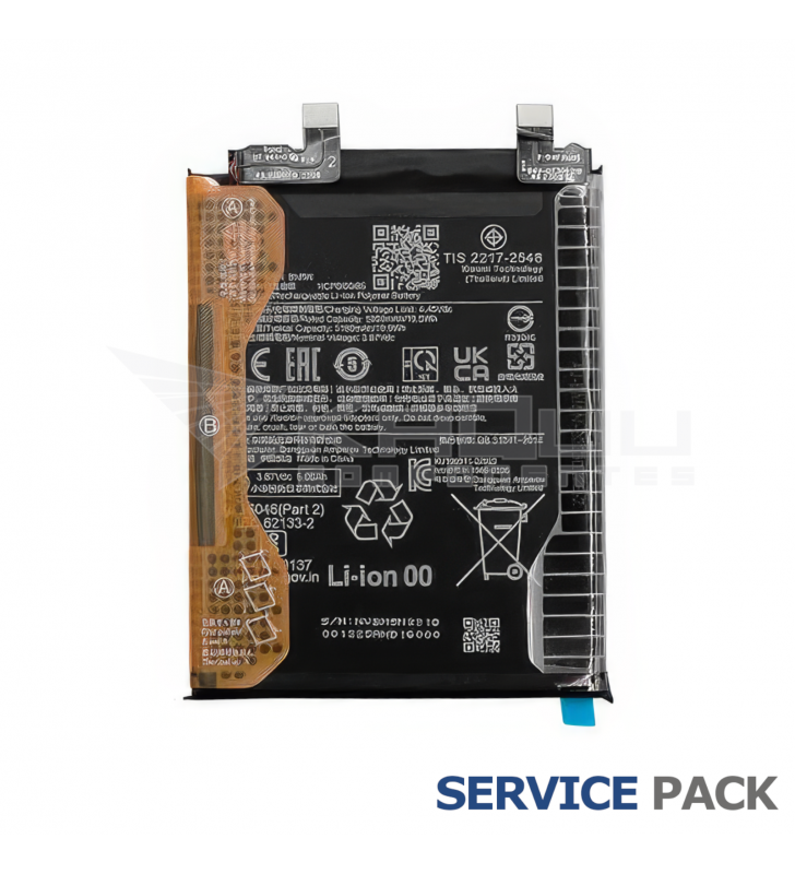 Batería BM5N 5060mAh Xiaomi Poco F5 Pro 23013PC75G 46020000FE1G Service Pack