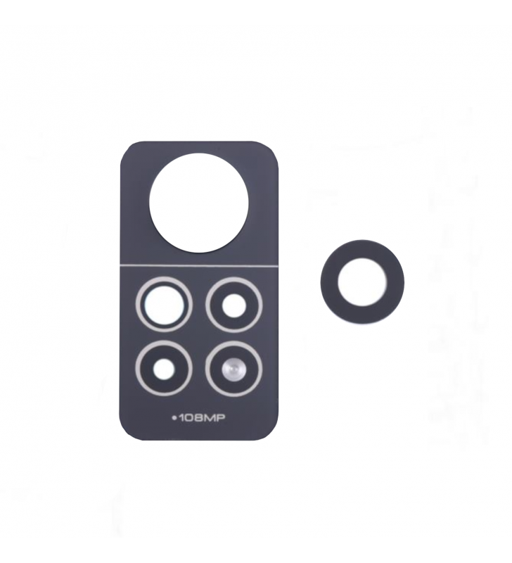 Set de 2 Cristal Cámara Lente para Xiaomi Redmi Note 12 Pro 4G 2209116AG