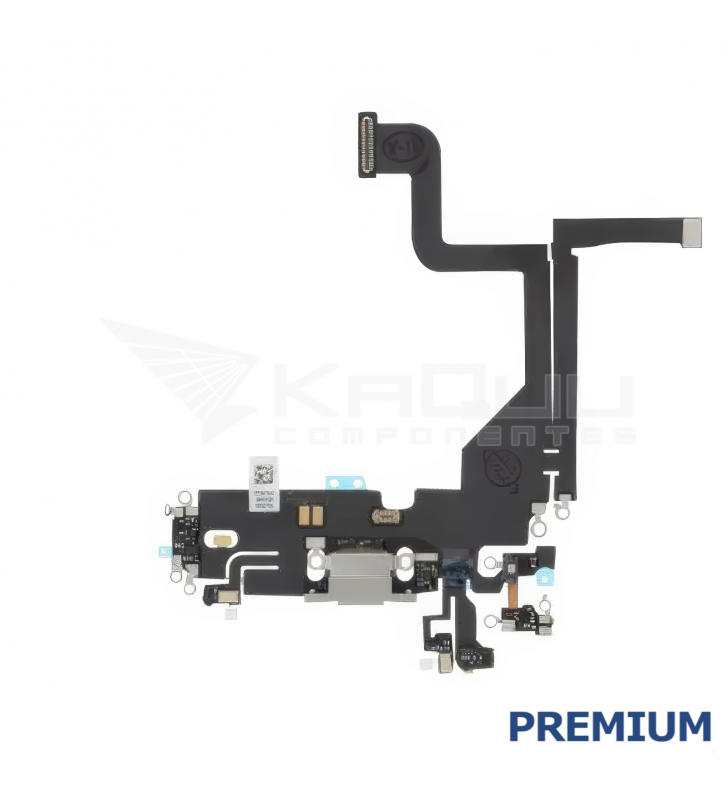 Flex Conector Carga para iPhone 13 Pro A2483 A2636 Plata Premium