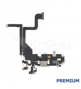 Flex Conector Carga para iPhone 13 Pro A2483 A2636 Plata Premium
