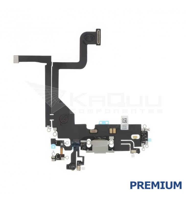 Flex Conector Carga para iPhone 13 Pro A2483 A2636 Plata Premium