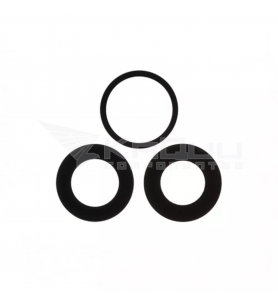 Set de 3 Cristal Cámara Lente para iPhone 16 Pro Negro A3293