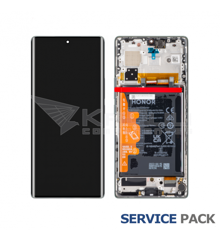 Pantalla Lcd Honor 70 FNE-AN00 Marco Verde con Batería 0235ACMH Service Pack