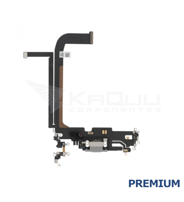 Flex Conector Carga para iPhone 13 Pro Max A2484 A2641 Plata Premium