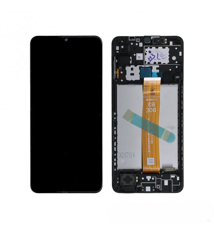 Pantalla Lcd Samsung Galaxy A12 Nacho 2021 A127F, A12s Marco Negro GH82-26485A Service Pack