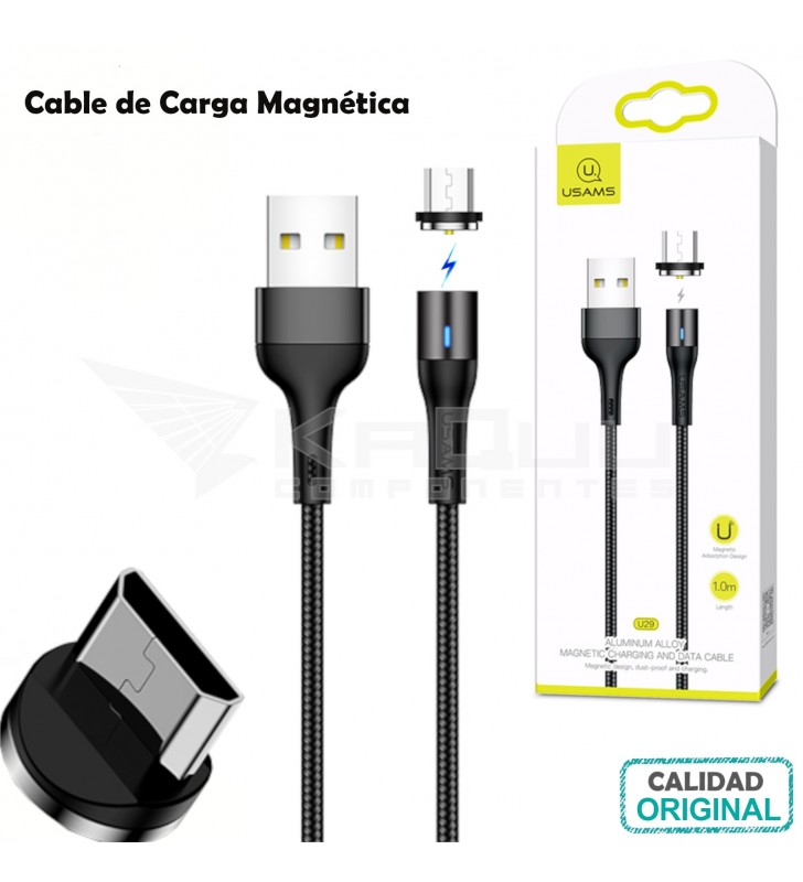Cable Carga Magnético (de iman) USB a Tipo-C de aluminio 1m U29 SJ335USB01
