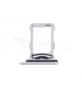 Bandeja Sim Dual para iPhone 16 Pro A3293, 16 Pro Max A3296 Blanco