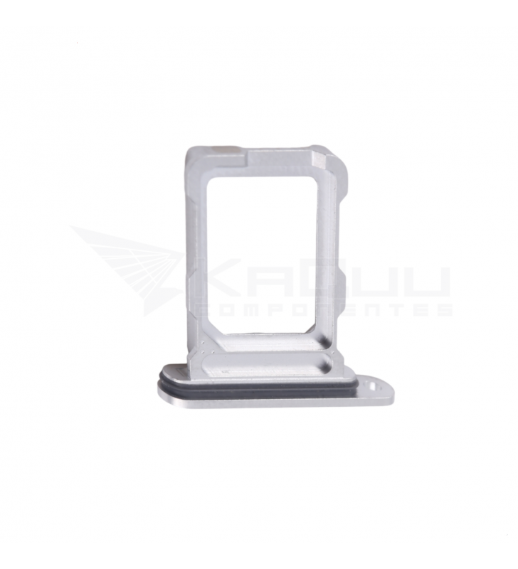 Bandeja Sim Dual para iPhone 16 Pro A3293, 16 Pro Max A3296 Blanco