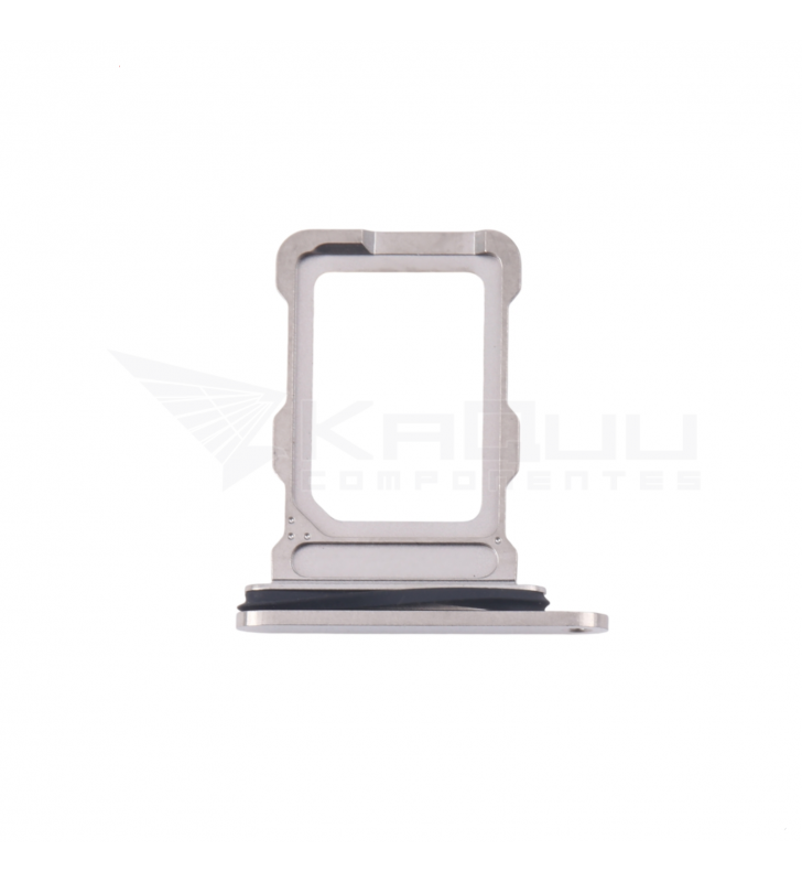 Bandeja Sim para iPhone 16 Pro A3293, 16 Pro Max A3296 Plata