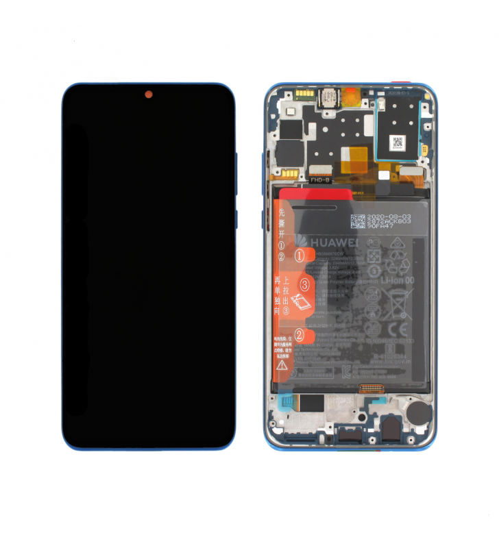 Pantalla Lcd Huawei P30 Lite MAR-LX1M MAR-LX21BX New Edition 24mpx Marco Azul con Batería 02352PJP Service Pack