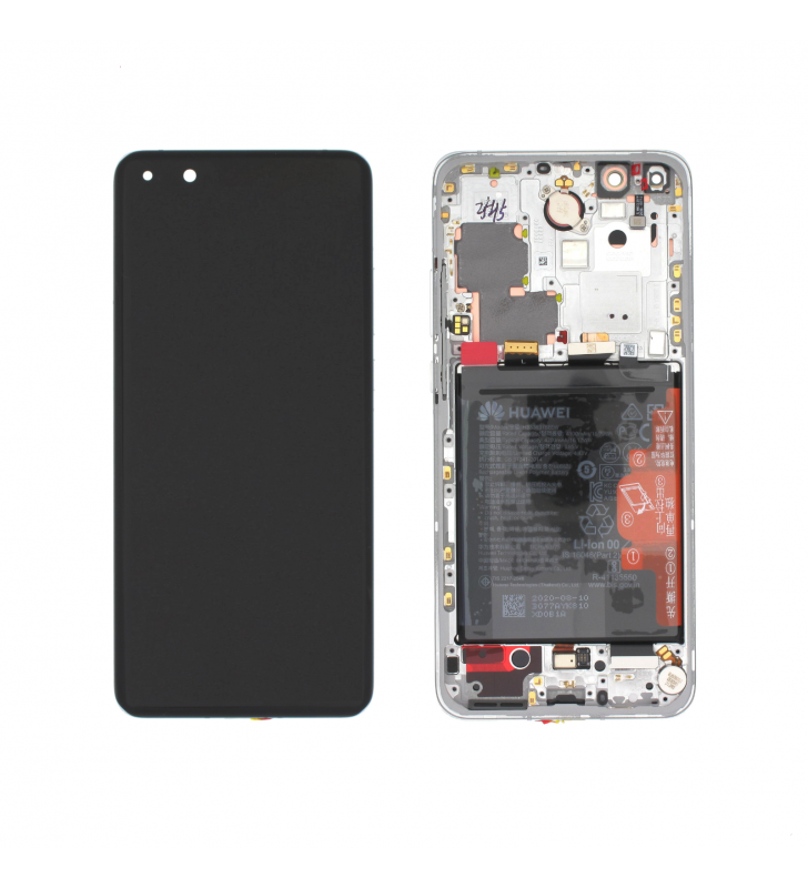 Pantalla Lcd Huawei P40 Pro ELS-NX9 ELS-N09 Marco Blanco con Batería 02353PJG Service Pack