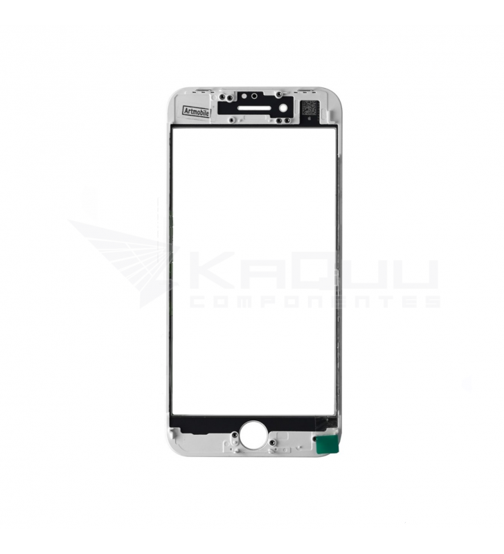 Cristal Frontal De Pantalla Marco con Oca para ReparaciÓn Iphone 8 A1863 Blanco