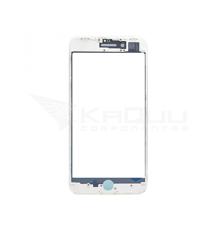 Cristal Frontal De Pantalla Marco con Oca para ReparaciÓn Iphone 8 Plus A1864 Blanco
