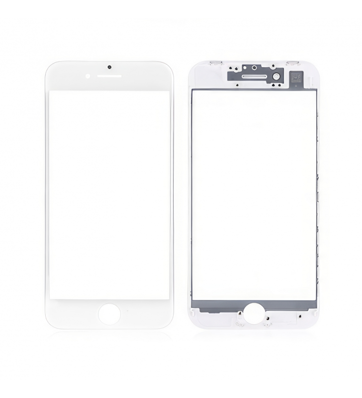 Cristal Frontal De Pantalla con Marco sin OCA para Reparación Iphone 7 Plus A1661 A1784 Blanco