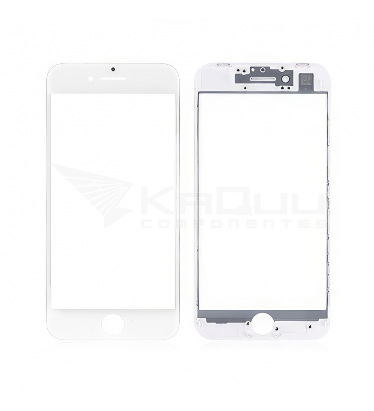 Cristal Frontal De Pantalla con Marco sin OCA para Reparación Iphone 7 Plus A1661 A1784 Blanco