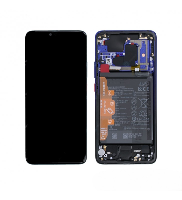 Pantalla Lcd Huawei Mate 20 Pro LYA-L09 Marco Twilight Púrpura con Batería 02352GGC Service Pack