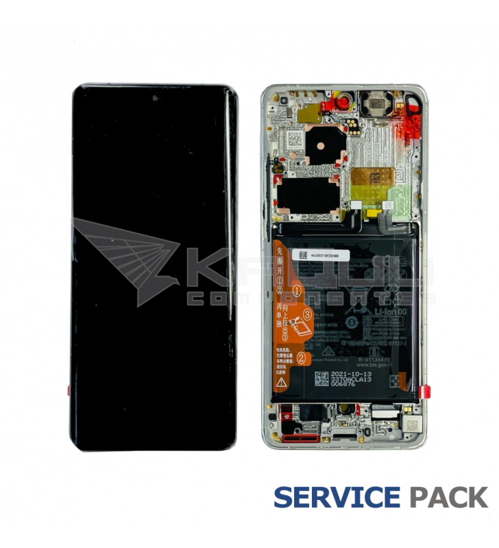 Pantalla Lcd Huawei P50 Pro JAD-AL00 Marco Blanco con Batería 02354HJD Service Pack