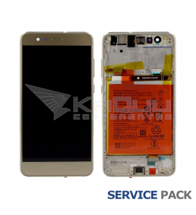 Pantalla Lcd Huawei P10 Lite WAS-L03T Marco Dorado con Batería 02351FSN Service Pack