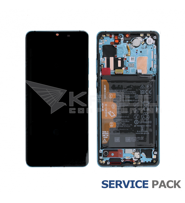 Pantalla Lcd Huawei P30 Pro VOG-L09 VOG-L29, P30 Pro New Edition Marco Azul con Batería 02353FUS Service Pack