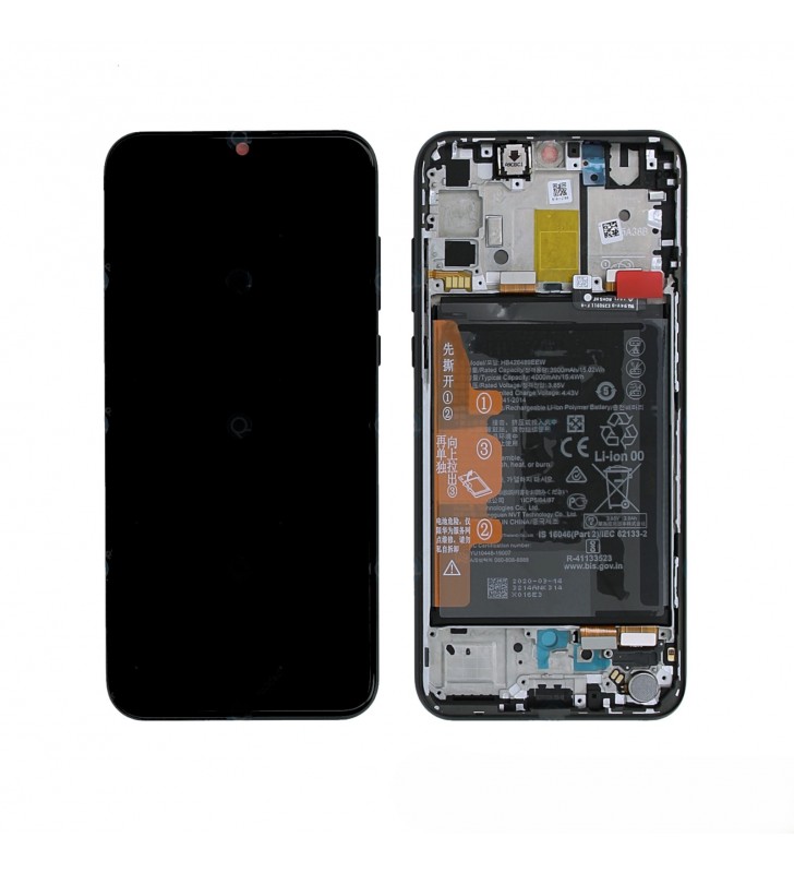 Pantalla Lcd Huawei P Smart S, Y8P AQM-LX1 Marco Negro con Batería 02353PNT Service Pack