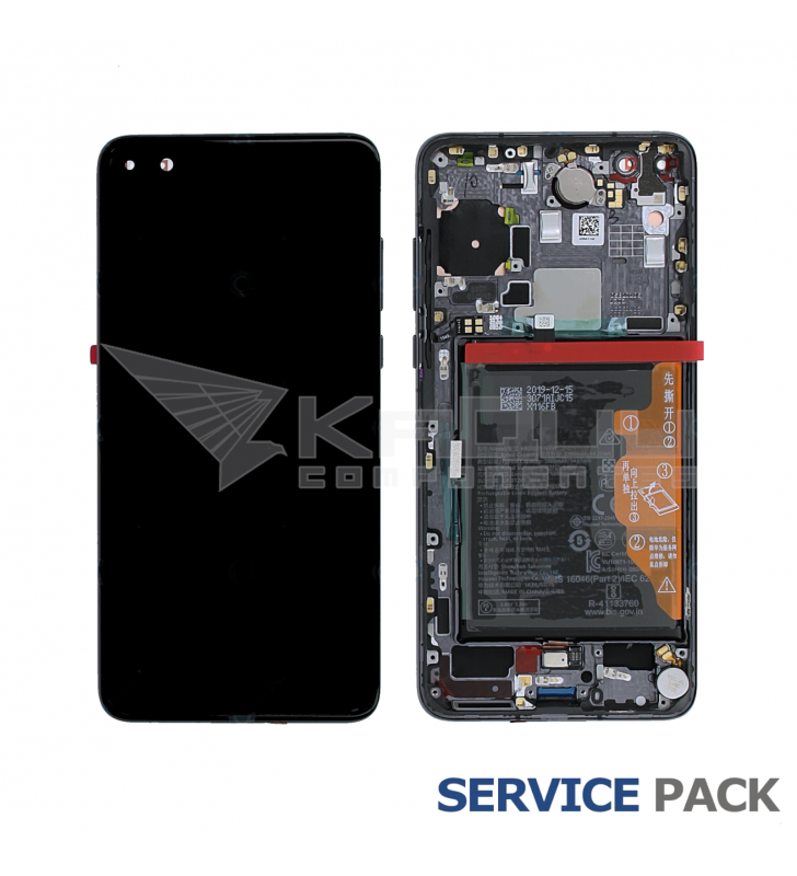 Pantalla Lcd Huawei P40 2020 ANA-LNX9 Marco Negro con Batería 02353MFA Service Pack