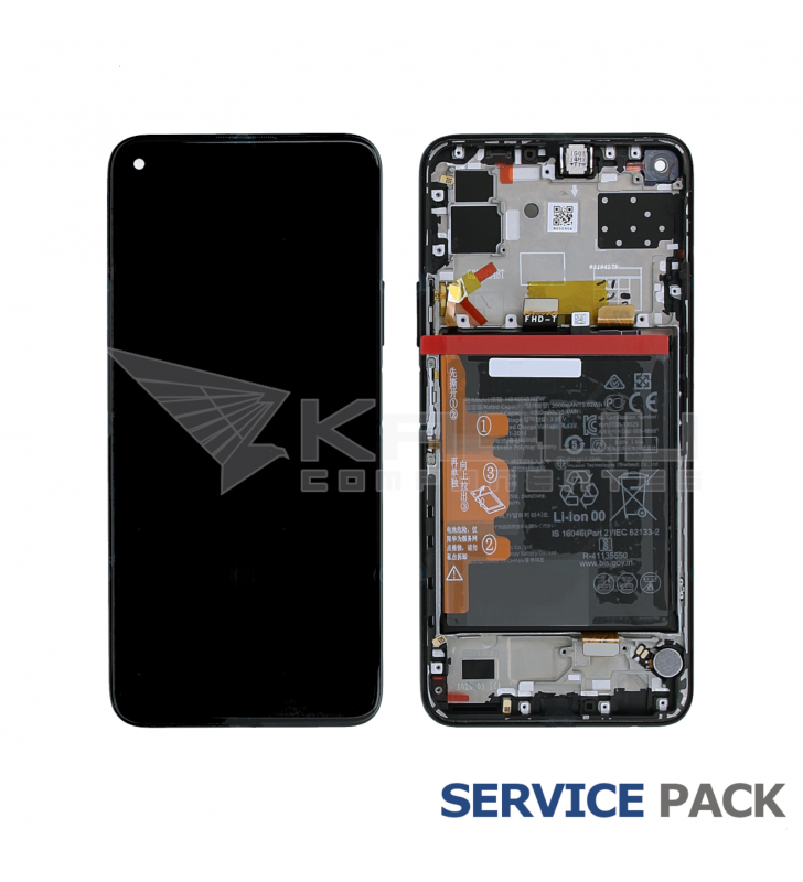 Pantalla Lcd Huawei P40 Lite 5G CDY-NX9A Marco Negro con Batería 02353SUN Service Pack