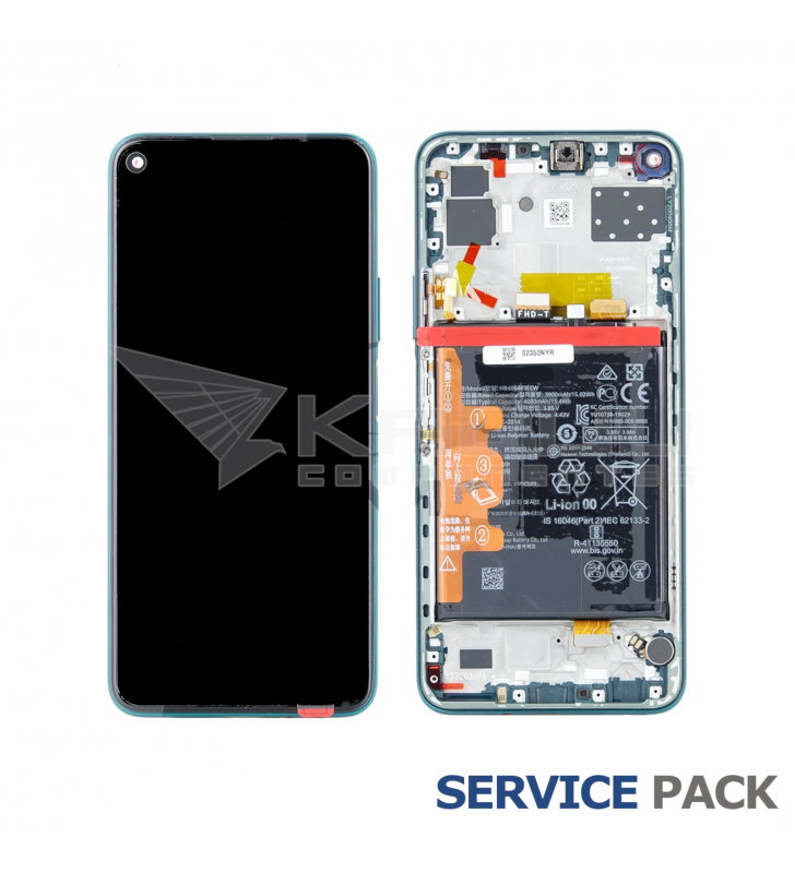 Pantalla Lcd Huawei P40 Lite 5G CDY-NX9A Marco Verde con Batería 02353SUP Service Pack
